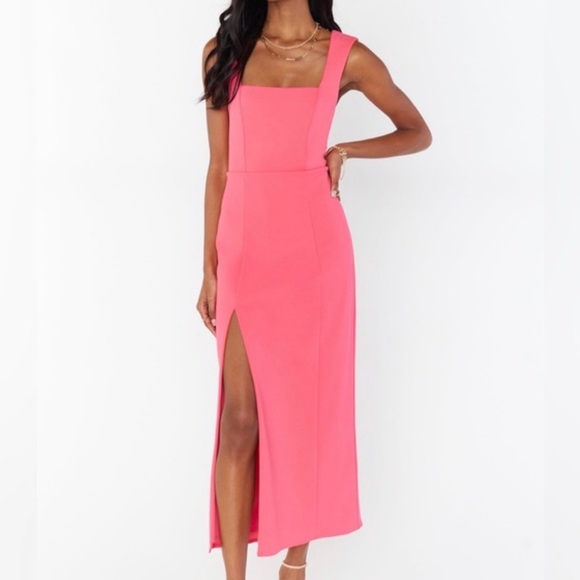 Show Me Your MuMu Dresses & Skirts - Show Me Your Mumu Eden Midi Dress - Flamingo Pink - XS